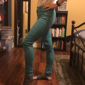 Turquoise Express skinny pants